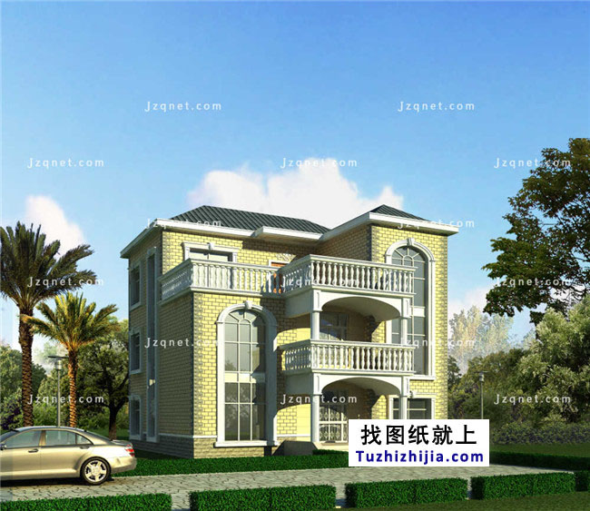 現(xiàn)代風(fēng)格三層別墅設(shè)計(jì)圖紙和效果圖