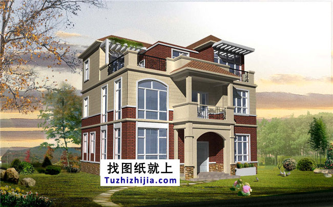 新農(nóng)村二層半房屋設(shè)計圖紙及效果圖