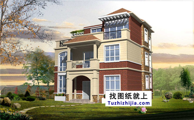 新農(nóng)村二層半房屋設(shè)計圖紙及效果圖