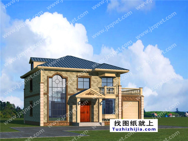 163平方米二層自建別墅設(shè)計(jì)施工建筑圖紙及效果圖，15x11米