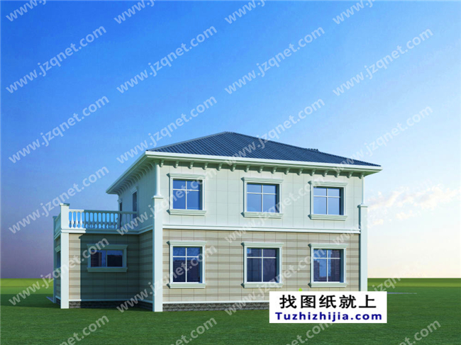 163平方米二層自建別墅設(shè)計(jì)施工建筑圖紙及效果圖，15x11米