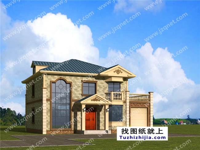 163平方米二層自建別墅設(shè)計(jì)施工建筑圖紙及效果圖，15x11米