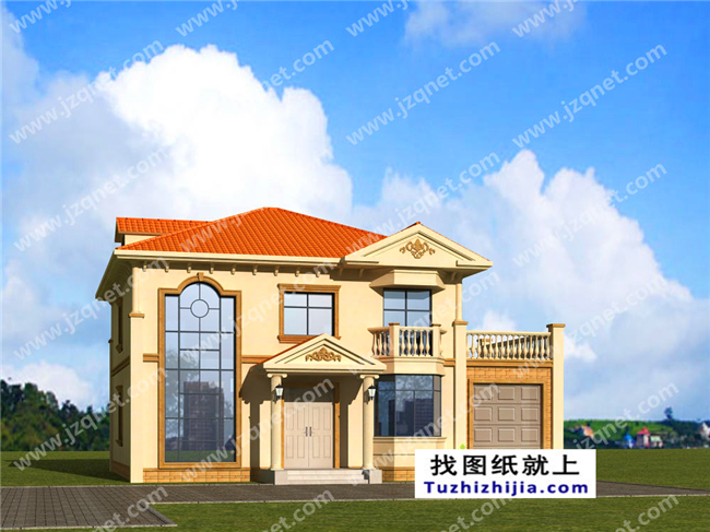 163平方米二層自建別墅設(shè)計(jì)施工建筑圖紙及效果圖，15x11米