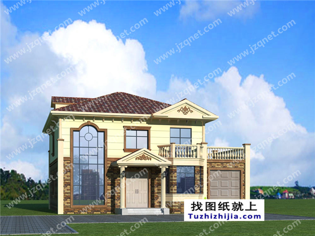 163平方米二層自建別墅設(shè)計(jì)施工建筑圖紙及效果圖，15x11米