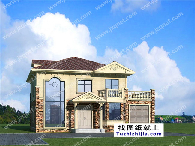 163平方米二層自建別墅設(shè)計(jì)施工建筑圖紙及效果圖，15x11米