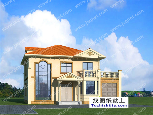 163平方米二層自建別墅設(shè)計(jì)施工建筑圖紙及效果圖，15x11米