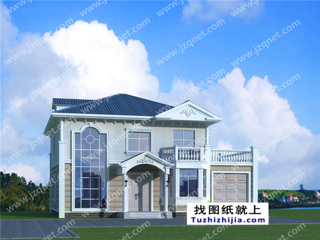 163平方米二層自建別墅設(shè)計(jì)施工建筑圖紙及效果圖，15x11米