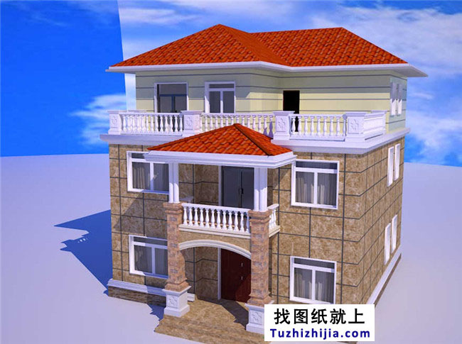 140平方米三層別墅設(shè)計(jì)圖紙，帶屋頂花園