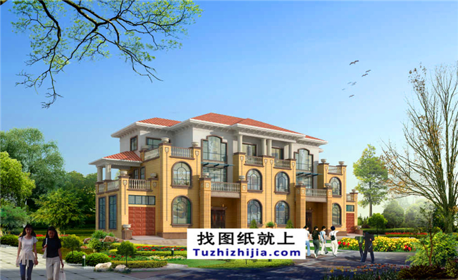 148平方米新農(nóng)村復(fù)式框架三層雙拼歐式別墅設(shè)計圖紙,15米x10米