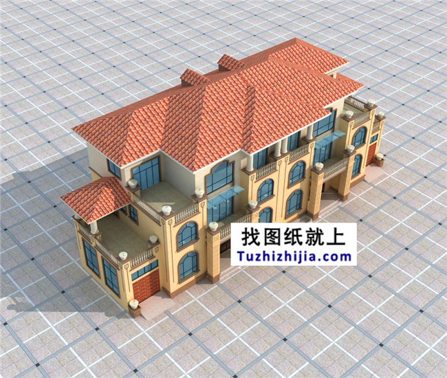 148平方米新農(nóng)村復(fù)式框架三層雙拼歐式別墅設(shè)計圖紙,15米x10米