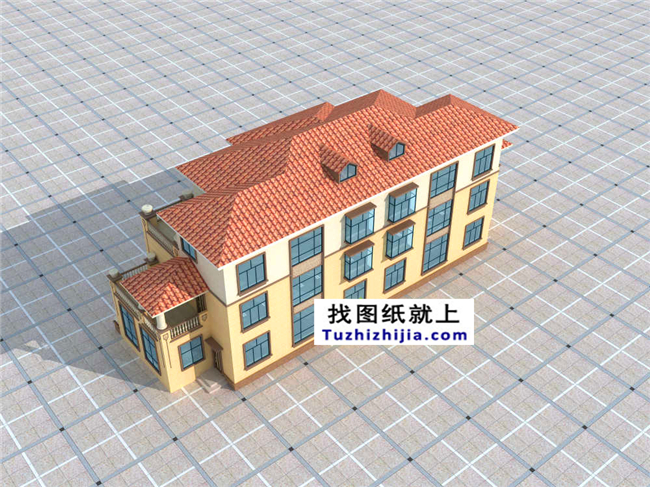 148平方米新農(nóng)村復(fù)式框架三層雙拼歐式別墅設(shè)計圖紙,15米x10米