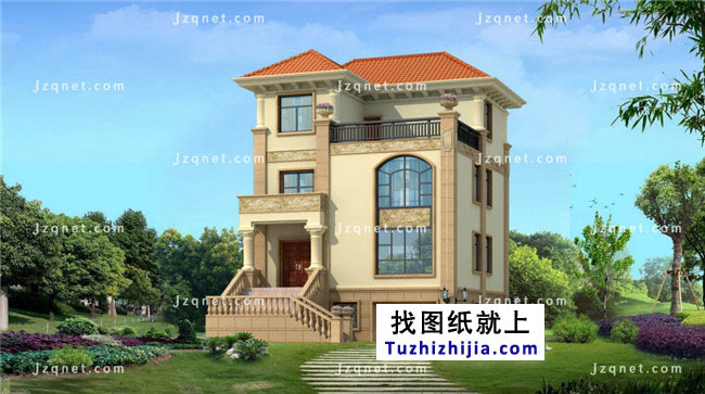 100平方米自建三層半別墅設(shè)計(jì)圖紙