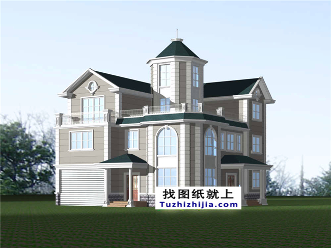  145平方米三層建筑施工設(shè)計(jì)圖紙及效果圖,12X13米