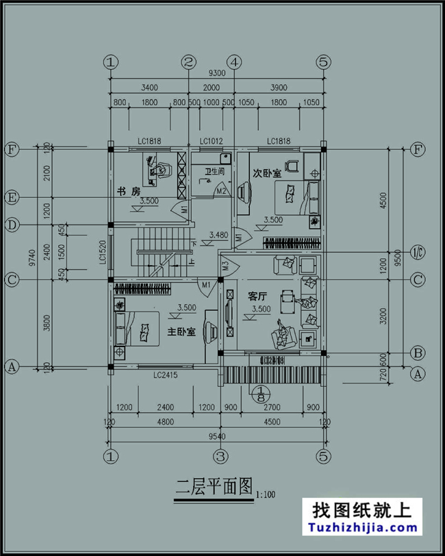 90平方米徽派風(fēng)格三層別墅施工建筑設(shè)計(jì)圖紙大全,9x10米