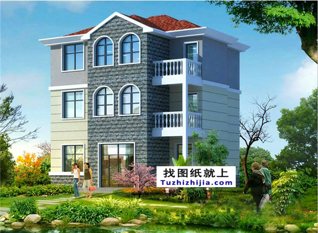 100平方米新農村三層別墅CAD設計圖紙,10X10米