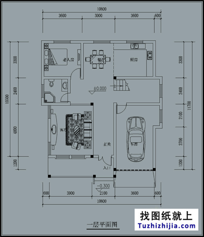 110平方米三層自建別墅設(shè)計建筑圖紙及效果圖,11X11米