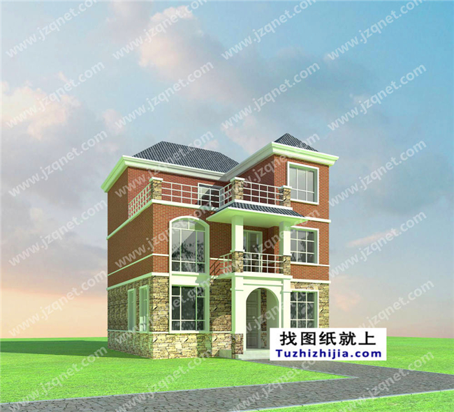 105平方米新農村自建三層小別墅設計施工圖，10x11米