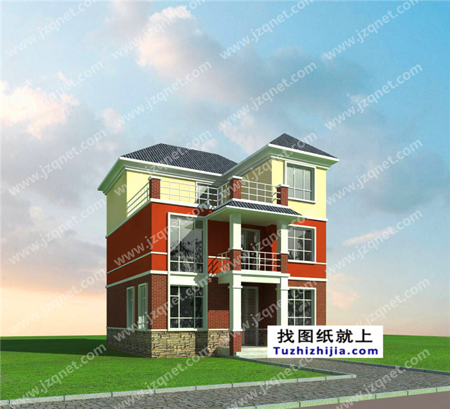 105平方米新農村自建三層小別墅設計施工圖，10x11米