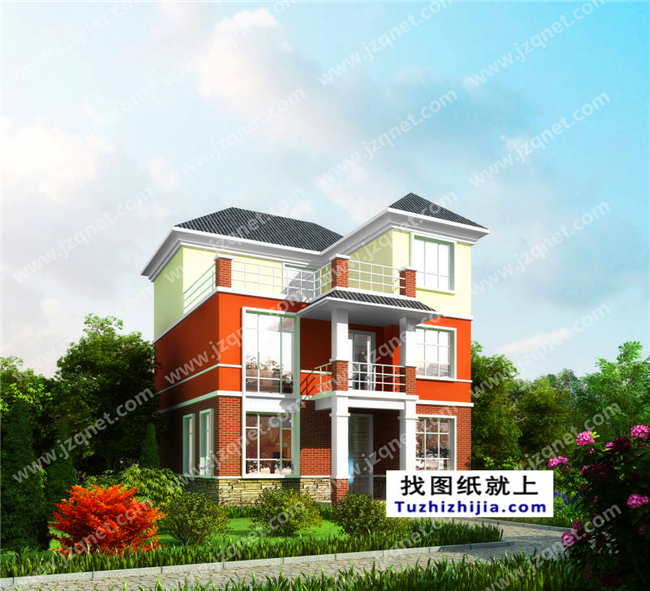 105平方米新農村自建三層小別墅設計施工圖，10x11米