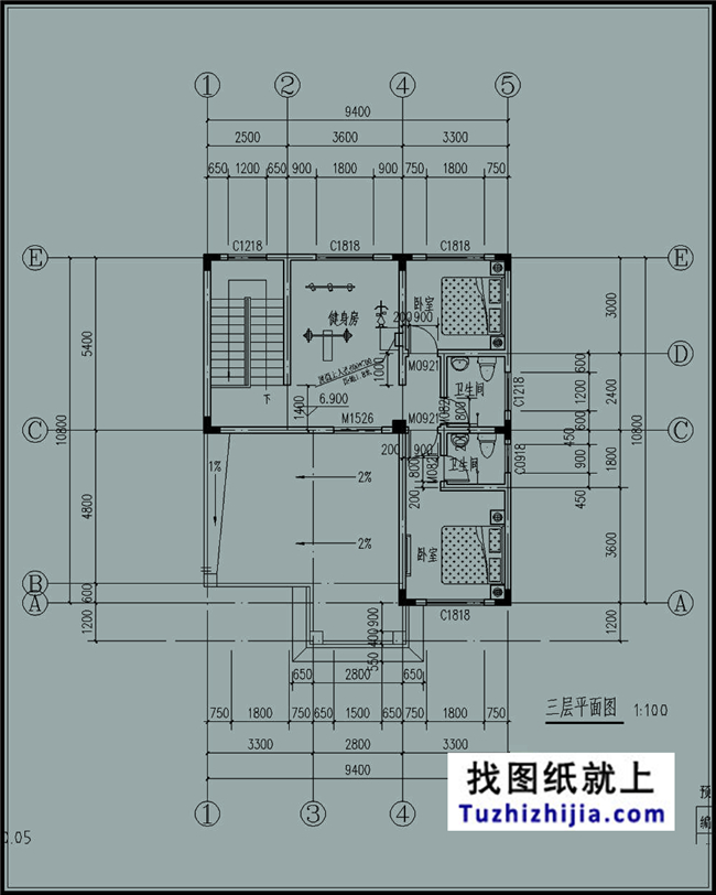 105平方米新農村自建三層小別墅設計施工圖，10x11米