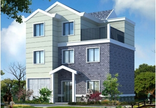 漂亮實(shí)用帶車(chē)庫(kù)的別墅建筑設(shè)計(jì)圖帶外觀圖10X11米110平方米