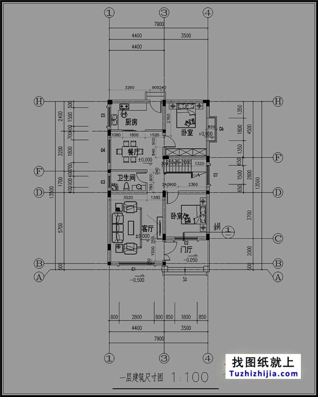 地中海風(fēng)格三層別墅設(shè)計(jì)圖紙，帶外觀效果圖