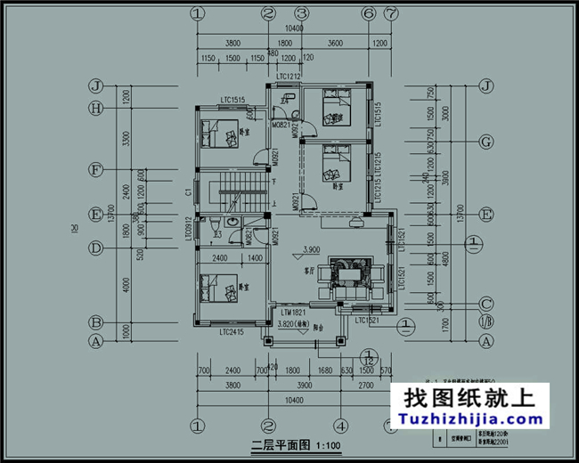 造價(jià)：26萬(wàn)左右新農(nóng)村帶閣樓的三層別墅施工圖紙,10*14米120平方米
