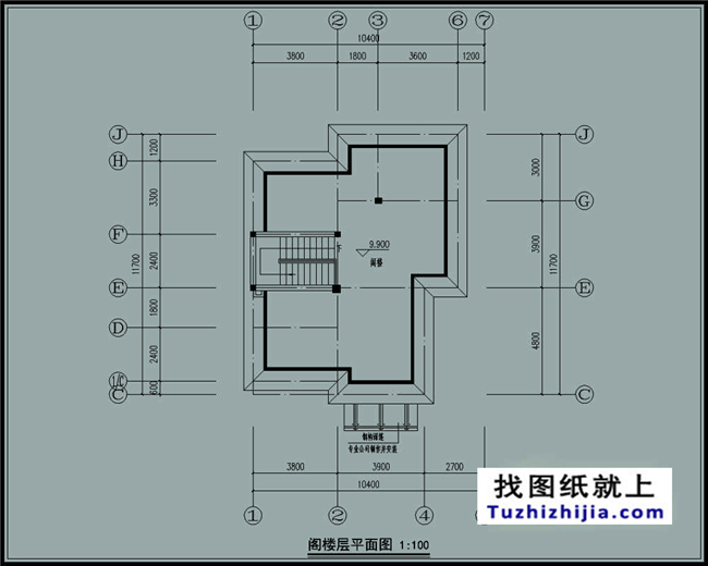 造價(jià)：26萬(wàn)左右新農(nóng)村帶閣樓的三層別墅施工圖紙,10*14米120平方米