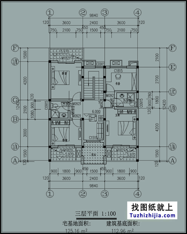 造價(jià):22萬(wàn),115平方米三層地中海風(fēng)格農(nóng)村別墅設(shè)計(jì)圖紙,10x12米