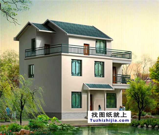 造價:20萬,100平方米新農(nóng)村別墅設(shè)計圖及效果圖,10X10米