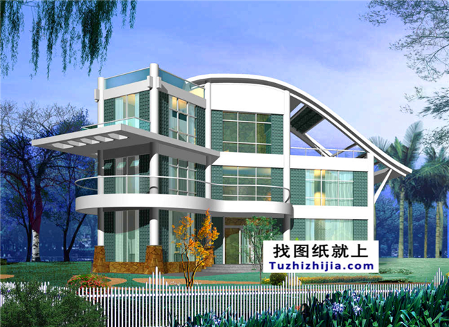 造價(jià):40萬,150平方米現(xiàn)代鋼結(jié)構(gòu)別墅設(shè)計(jì)圖及效果圖,8X14米