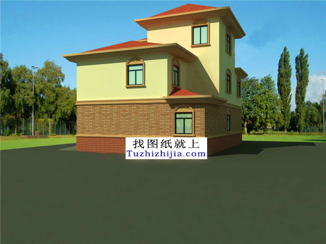 預(yù)算造價(jià)20多萬(wàn)的新農(nóng)村三層施工設(shè)計(jì)圖紙及外觀效果圖