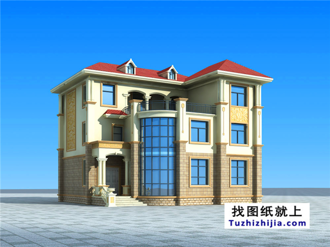  造價50萬以內(nèi)的新農(nóng)村三層別墅施工設(shè)計圖紙及效果圖