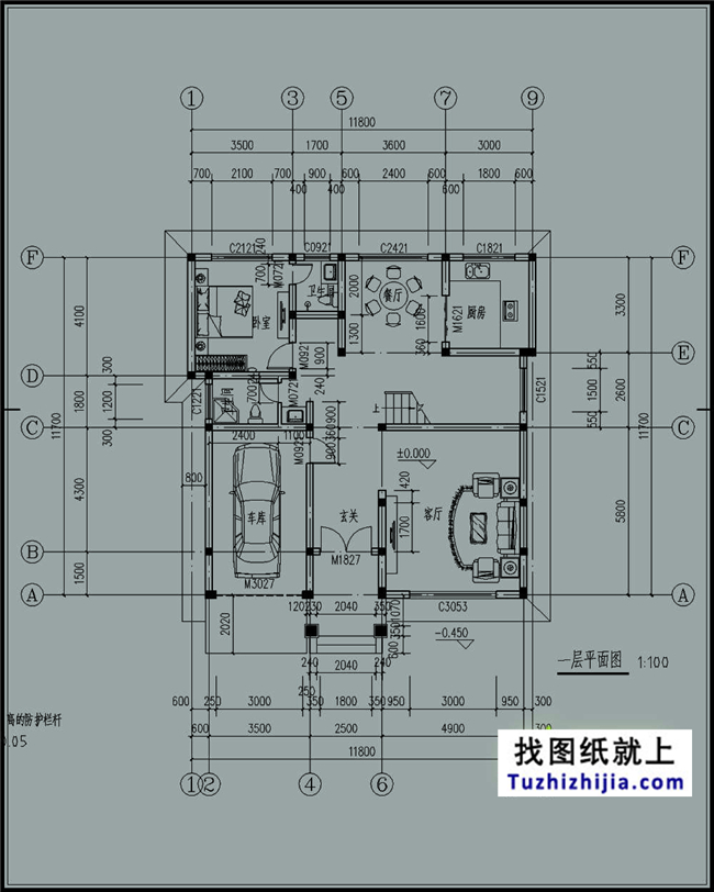140平方米新農(nóng)村三層別墅設(shè)計建筑圖紙及外觀效果圖，12x12米