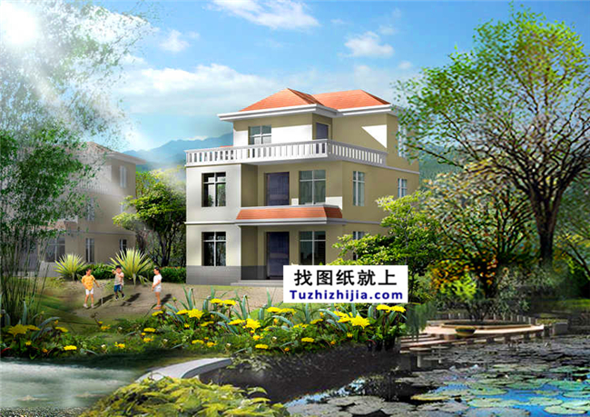 預(yù)算造價20萬以內(nèi)的新農(nóng)村三層自建房別墅房屋設(shè)計圖紙及效果圖