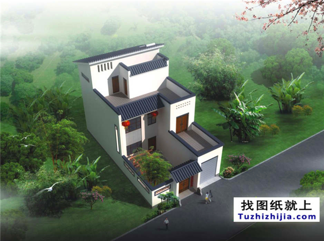 110平方米新農(nóng)村自建房屋施工設(shè)計圖紙及效果圖