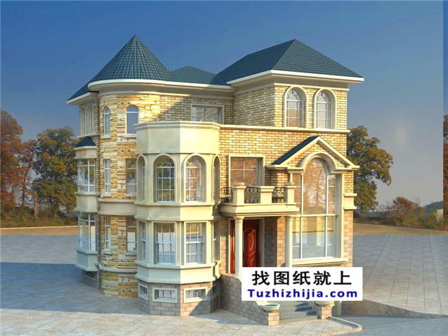 造價(jià)40多萬(wàn)的歐式復(fù)式型三層別墅設(shè)計(jì)圖紙及效果圖