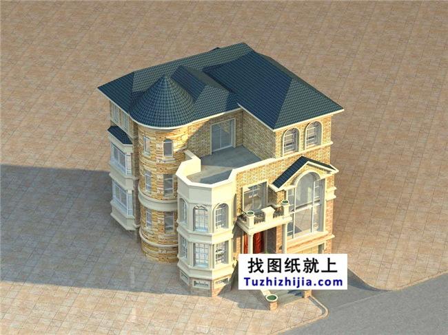 造價(jià)40多萬(wàn)的歐式復(fù)式型三層別墅設(shè)計(jì)圖紙及效果圖