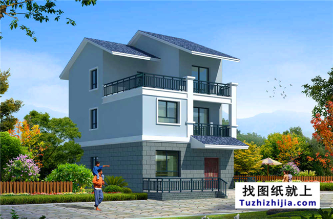 90平米小戶型農(nóng)村自建三層別墅設(shè)計(jì)圖紙及效果圖