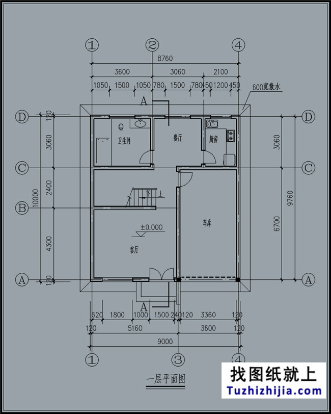 90平方米新農(nóng)村帶車庫三層房屋別墅設(shè)計圖紙及效果圖