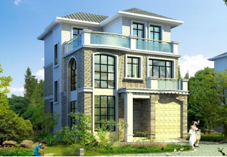 90平方米三層小別墅設(shè)計(jì)圖紙，帶效果圖，小型別墅方案精選