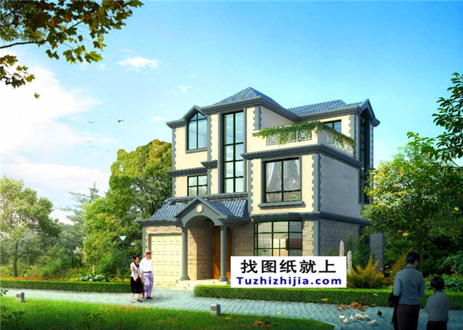 100平米小戶型別墅房屋設計施工建筑CAD圖紙及效果圖