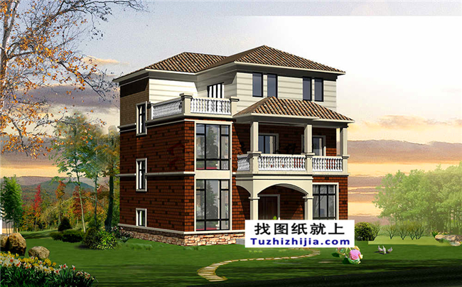 135平米的新農(nóng)村自建三層房屋設(shè)計圖紙及效果圖