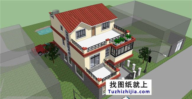 帶小院新農(nóng)村房屋設(shè)計(jì)圖紙