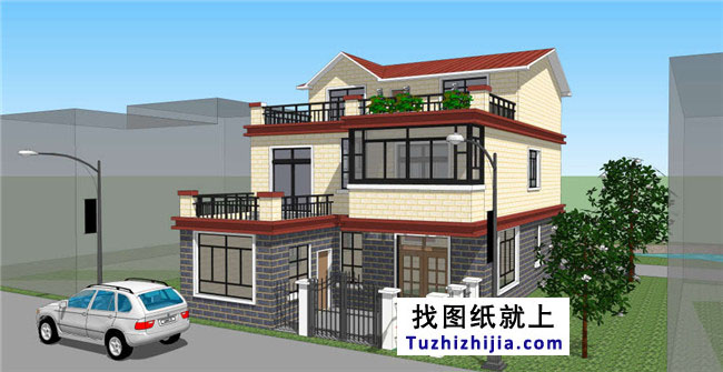 帶小院新農(nóng)村房屋設(shè)計(jì)圖紙