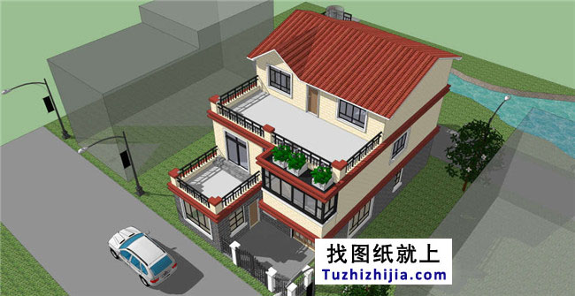 帶小院新農(nóng)村房屋設(shè)計(jì)圖紙