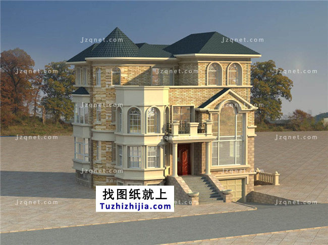 自建三層豪宅設(shè)計(jì)圖紙，歐式風(fēng)格，高端大氣