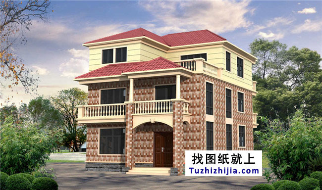 新農(nóng)村帶堂房三層房屋設(shè)計圖紙