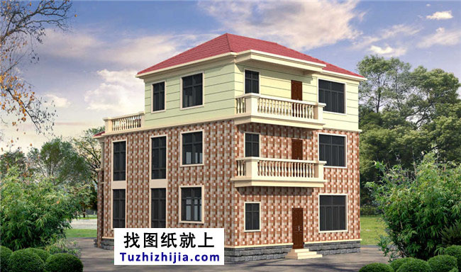 新農(nóng)村帶堂房三層房屋設(shè)計圖紙