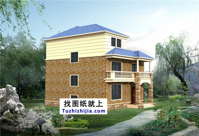 新農(nóng)村帶堂房三層房屋設(shè)計圖紙